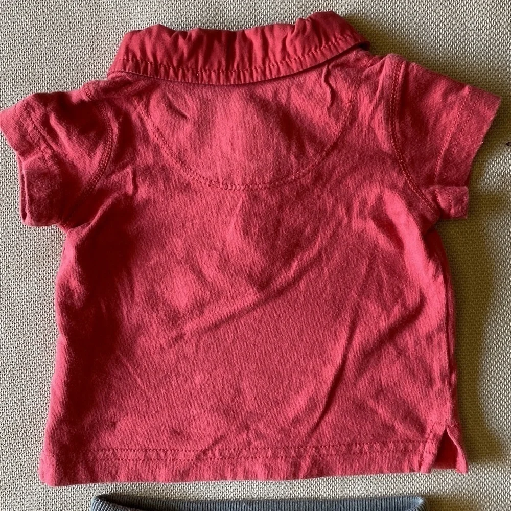 Babygap polo and linen pants size 0-3months